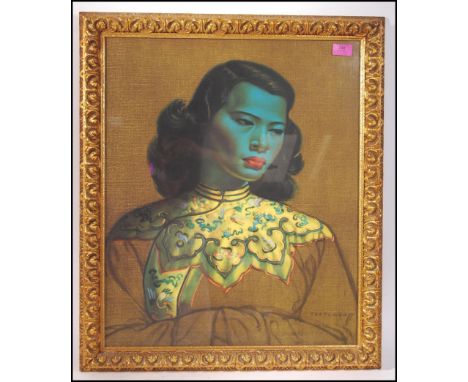 Vladimir Tretchikoff - The Chinese Girl - A mid 20th Century retro vintage print of the painting also known as ' The Green La