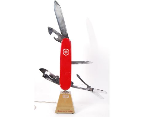 Victorinox - A point of sale shop window advertising display model&nbsp; for Swiss army Knifes , the blades electrically powe