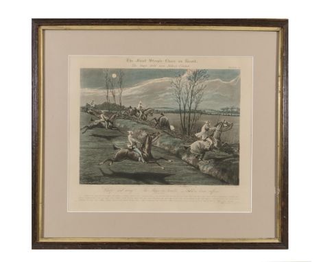 J. HARRIS AFTER HENRY ALKENThe First Steeplechase on RecordA set of four framed coloured engravings, each 36 x 43cm. (4)