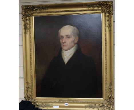 Early 19th century English School, oil on canvas, Portrait of John Strongitharm (1759-1835) 73 x 61cm
