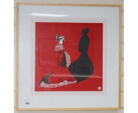 Lee Baker, artists proof print of a geisha, signed, 46 x 47cm