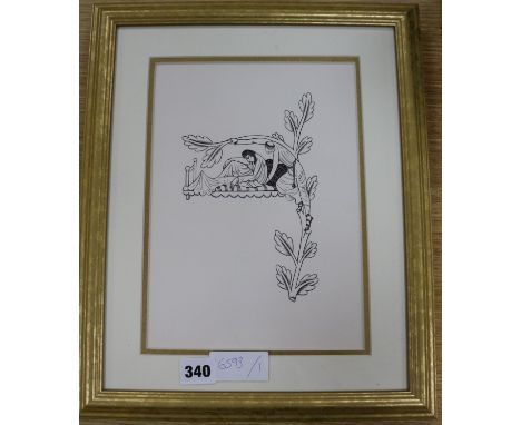 After Eric Gill, limited edition print, The Summer's Tale 1934, 26 x 19cm
