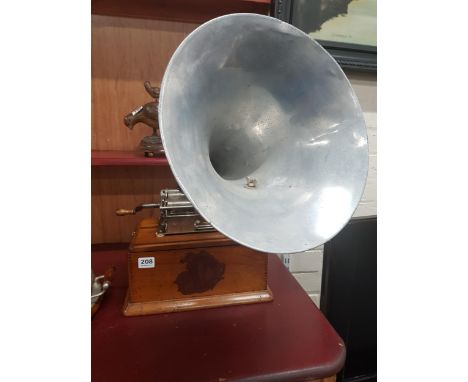 1904 PATHE NEW PERFECTA FLIP TOP PHONOGRAPH 
