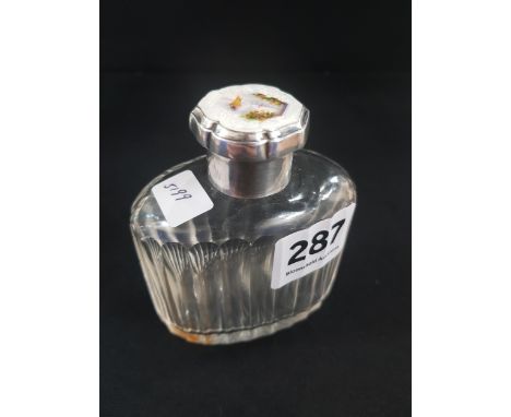 SILVER &amp; ENAMEL DRESSING TABLE JAR 