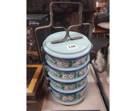 VINTAGE ENAMEL CARRIER CONTAINERS 