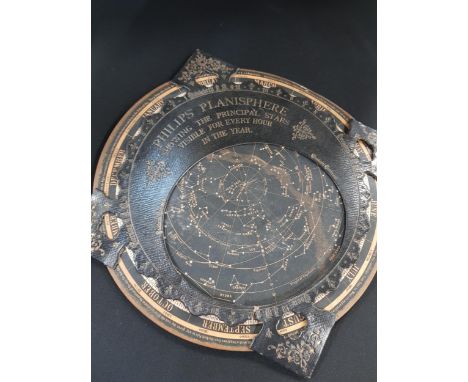 RARE PHILLIPS ANTIQUE PLANISPHERE CIRCA 1915 