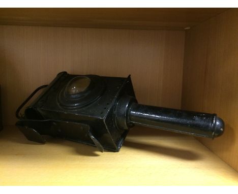 An antique coach lamp
