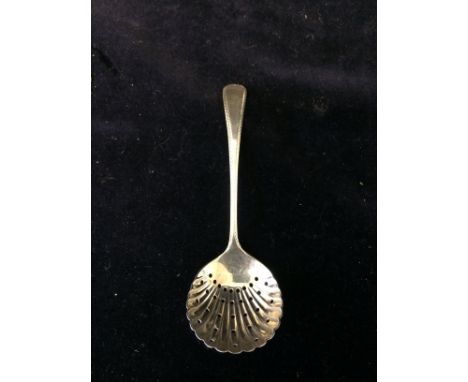A silver sugar spoon hallmarked Sheffield 