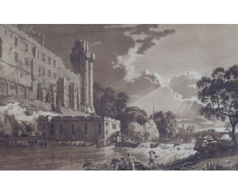 Paul Sandby RA (1730-1809) Warwick Castle, c.1775watercolour and ink en grisailleAquatints of the same composition were publi