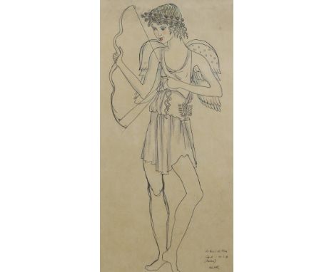 Albert Rutherston, R.W.S. (1881-1953) ‘Le Reveil de Flore’, Cupid. No1A (Pavlova)Ink and watercolourSigned35 x 17cm.Ink and w