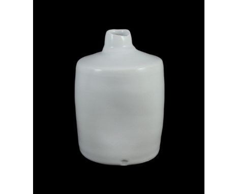 § § Edmund de Waal (b.1964) a porcelain bottle vase, c.1993, with tapered neck and pale celadon glaze, impressed artist’s mar