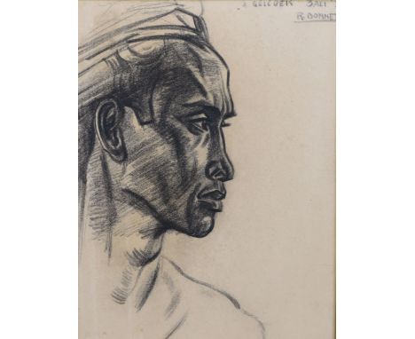 § § Rudolf Bonnet (Dutch, 1895-1978) 'Geledek, Bali 35'charcoal on papersigned and inscribed31.5 x 24cmCharcoal on off white 