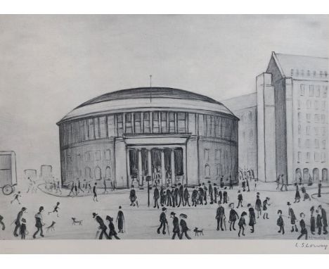 § § Lawrence Stephen Lowry (1887-1976) 'The Reference Library'offset lithographsigned in pencil, with Fine Art Trade Guild bl