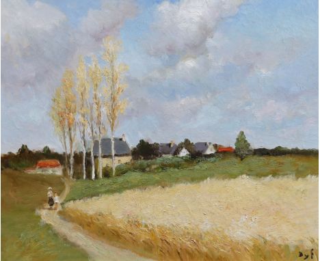 § § Marcel Dyf (French, 1899-1985) Tour au villagesoil on canvassigned44 x 54cmOil on original canvas in good condition, pain