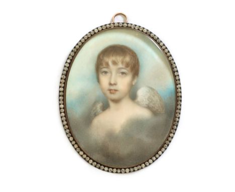 English School c.1820 Miniature of a child painted as an angelwatercolour on ivoryUK APHA Registration of an ivory item Submi