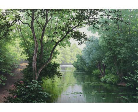 § § René Charles His (French, 1877-1960) 'Le Chemin d'Aiglard'oil on canvassigned37 x 54cmOil on canvas in honest untouched c