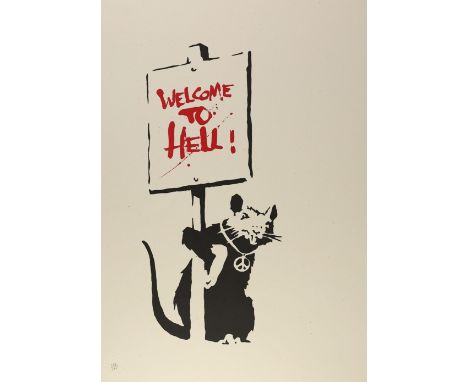 § § Banksy (b.1974) Welcome to Hell, 2004screenprint in colours, on wove,numbered 128 from an edition of 175 in pencil, publi