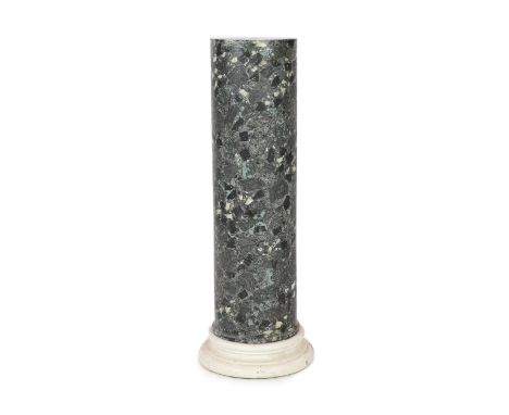 A 19th century turned scagliola marble column, on later composition foot height overall 112cm diameter 36cmA number of small 