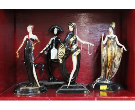 Four Franklin Mint limited edition exotic figurines, 