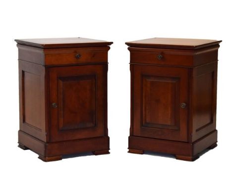 St. Michael Furniture for Marks &amp; Spencer - Pair of bedroom chests, each with shaped top drawer over panelled cupboard en