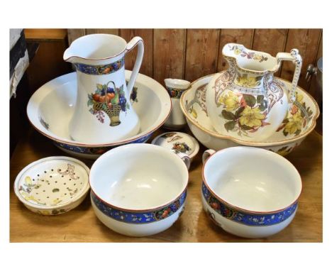 Assorted wash-hand jugs, bowls etc, to include; Midwinter   Condition: 