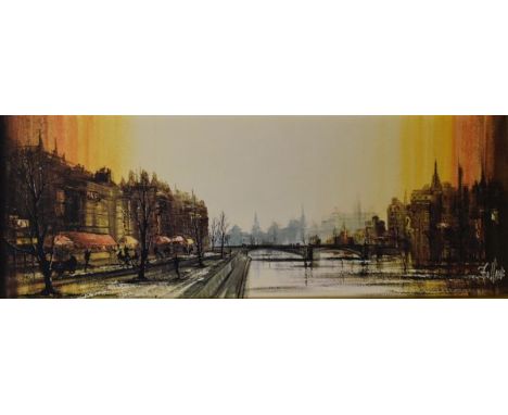 Large retro print of the River Thames after Folland   Condition: 