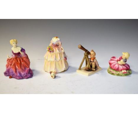 Two Royal Doulton figures - Irene and Lady Fayre, a Royal Worcester figure - Rose, modelled by Anne Acheson, and a Goebel fig