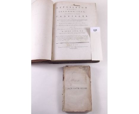 The New Bath Guide or Memoirs of the B.R.D Family and an Exposition of the Book of the of Solomon's Song, commonly called Can