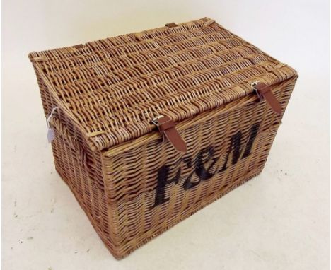 A Fortnum and Mason wicker hamper 