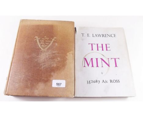 T E Lawrence "Seven Pillars of Wisdom" first trade edition 1935 and "The Mint" first edition 1955