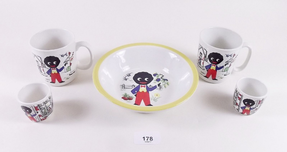 A group of Robertsons Golly china comprising bowl, two egg cups and