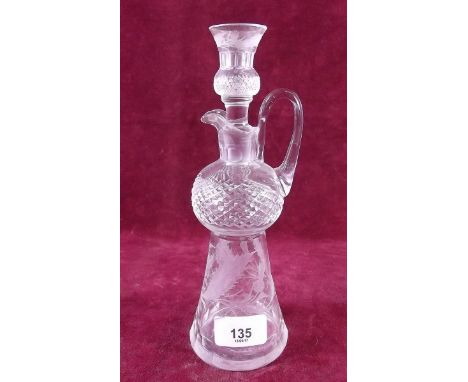 An Edinburgh crystal small decanter with thistle stopper 