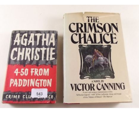 Agatha Christie "4.50 from Paddington" first edition 1957 and Victor Canning "The Crimson Chalice" first edition 1978 - signe