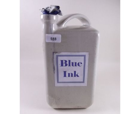 A Post Office stoneware blue ink bottle 30cm