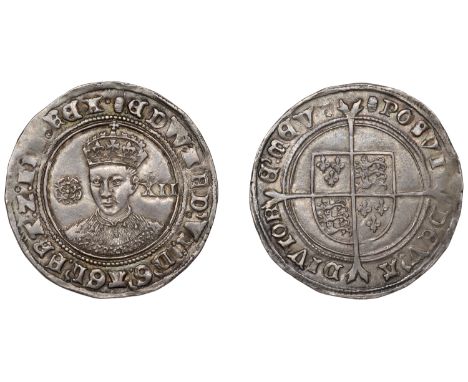 Edward VI (1547-1553), Third period, Fine issue, Shilling, mm. tun, 5.86g/11h (N 1937; S 2482). A full, round coin, with an p