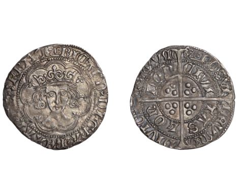 Richard III (1483-1485), Groat, London, type 2b, mm. boar’s head (no.2), nothing below bust, rev. barred a in civitas, 3.17g/