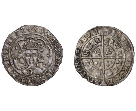 Edward IV (First reign, 1461-1470), Light coinage, Groat, York, class IX, mm. lis, trefoils by neck and on all cusps, e on br
