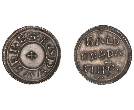 Eadwig (955-959), Penny, Two Line type [HT3], Bedford, Baldwin, + eadvvig re around small cross, rev. bald pine in two lines 