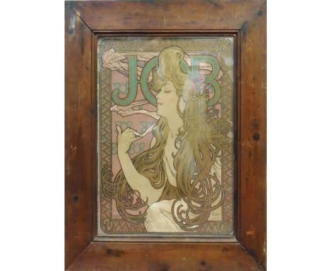 ALPHONSE MUCHA, 'Job', vintage poster printed by F. Champenois, Paris, signed in the plate, 52cm x 39.5cm, framed and glazed.
