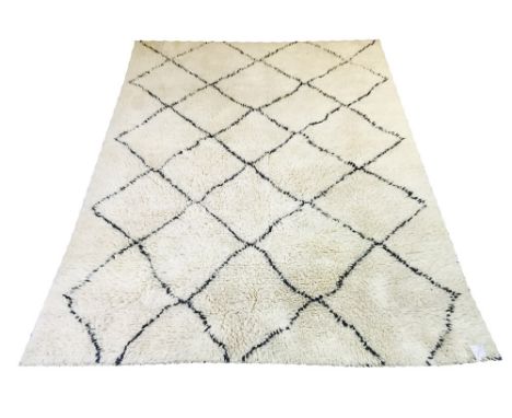 MOROCCAN BERBER CARPET, 270cm x 200cm, high Atlas lozenge design.