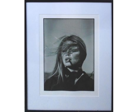 TERRY O'NEIL, 'Brigitte Bardot', silver gelatin print, signed lower right, 46cm x 36cm, framed and glazed. (Subject to ARR - 