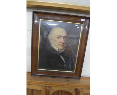 LATE 19TH CENTURY LITHOGRAPHIC PRINT OF WILLIAM GLADSTONE, F/G, 73CM HIGH
