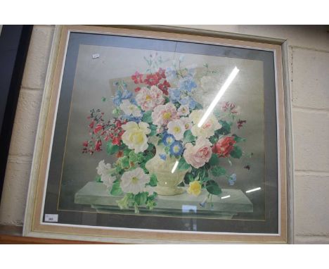 AFTER HAROLD CLAYTON, 'MORNING GLORY', COLOURED PRINT, F/G, 82CM WIDE