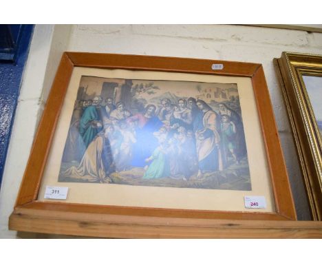 COLOURED RELIGIOUS PRINT, F/G