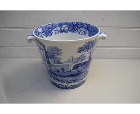 SPODE BLUE ITALIAN DOUBLE HANDLED JARDINIERE