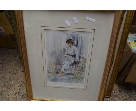 SHERREE VALENTINE DAINES, THE FINAL SET, COLOURED PRINT, SIGNED IN PENCIL TOGETHER WITH VARIOUS OTHERS