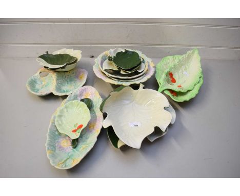 MIXED LOT VARIOUS LEAF FORMED BOWLS AND DISHES TO INCLUDE A RANGE OF CARLTON WARE AND CROWN DEVON