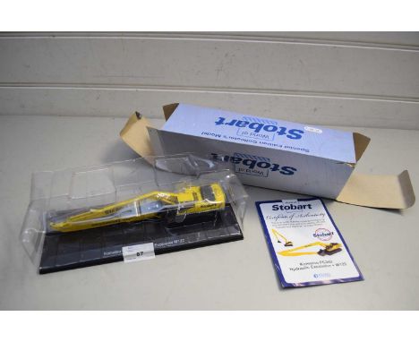 WORLD OF STOBART SPECIAL EDITION COLLECTORS MODEL KOMATSU HYDRAULIC EXCAVATOR WITH CERTIFICATE AND ORIGINAL BOX 