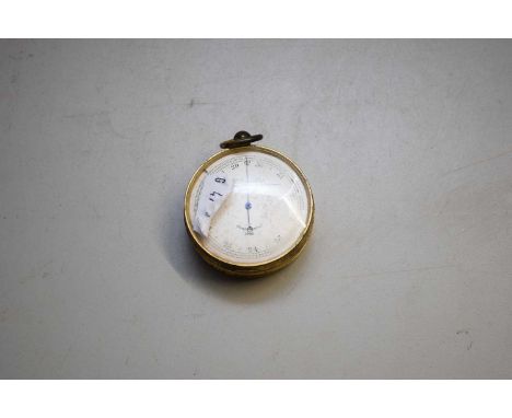 L CASELLA , MAKER TO THE ADMIRALTY AND ORDNANCE LONDON, SMALL BASE METAL CASED POCKET COMPENSATED BAROMETER
