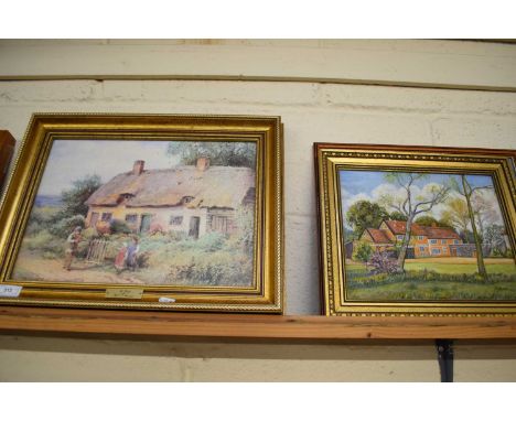 S ALSTON, STUDY OF A COUNTRY HOUSE, OIL ON BOARD, V SMITH, THE DOO LOUGH VALLEY, CONNEMARA, WATERCOLOUR, FRAMED AND GLAZED, T